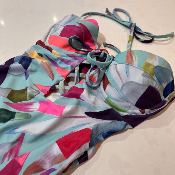 Mara Hoffman Lattice Underwire One Piece Swimsuit - Picture 3 of 9